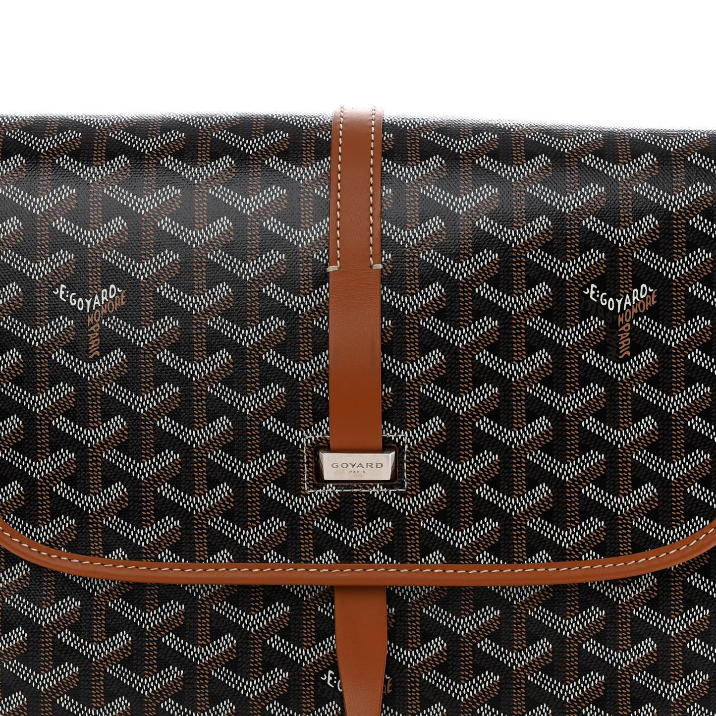 Goyardine Belvedere II MM Messenger Bag Black Gold