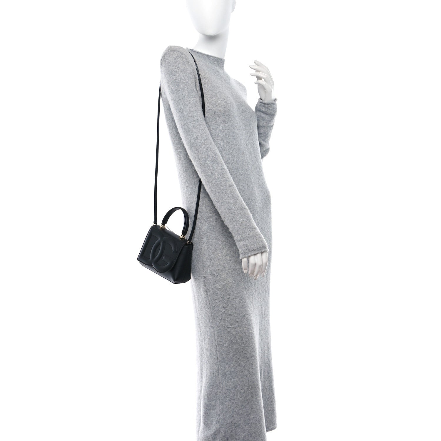 Dolce & Gabbana Calfskin DG Logo Top Handle Tote Black 2 of 8