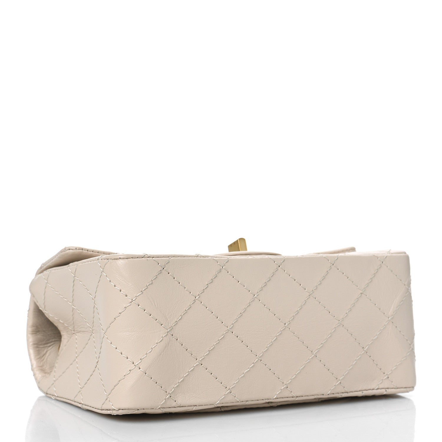 Chanel Aged Calfskin Quilted 2.55 Reissue Mini Flap Ecru 3 of 9