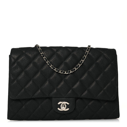 Chanel Iridescent Caviar Quilted Clutch With Chain Flap Black 1 of 13