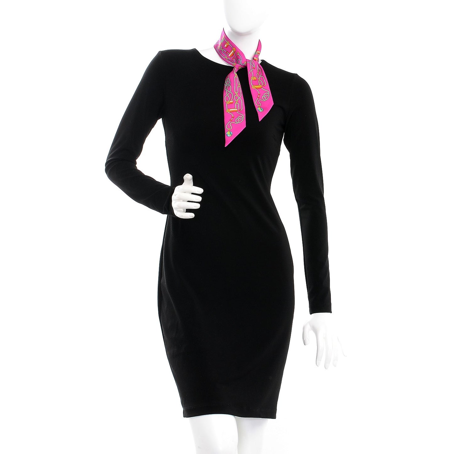 Silk Cordages Twilly Scarf Fuchsia Vert Orange