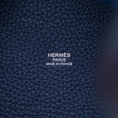 Hermes Taurillon Clemence Picotin Lock 18 PM Bleu Nuit 5 of 5