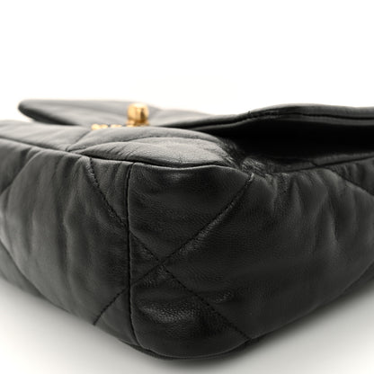 Chanel Shiny Goatskin Quilted Medium Chanel 19 Flap Black 10 of 11