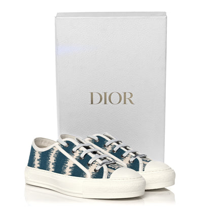 Christian Dior Cotton D-Stripes Walk'N'Dior Low Top Sneakers 39 Deep Ocean 9 of 9