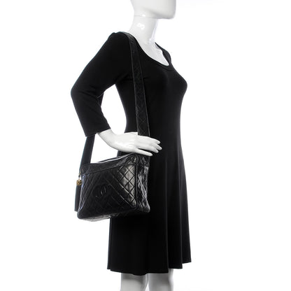 Chanel Lambskin Quilted Tassel Camera Case Black 2 of 7