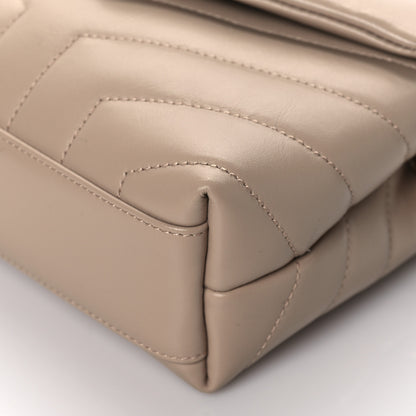 Saint Laurent Calfskin Y Quilted Monogram Toy Loulou Crossbody Bag Latte 10 of 10