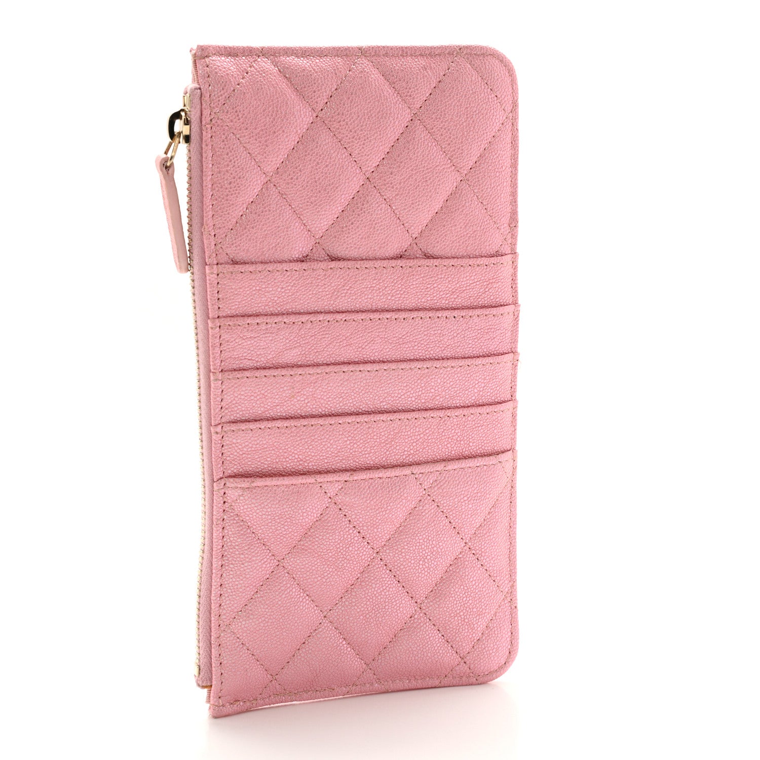 Chanel Iridescent Caviar Quilted Classic iPhone Pouch Rose Pink 3 of 9
