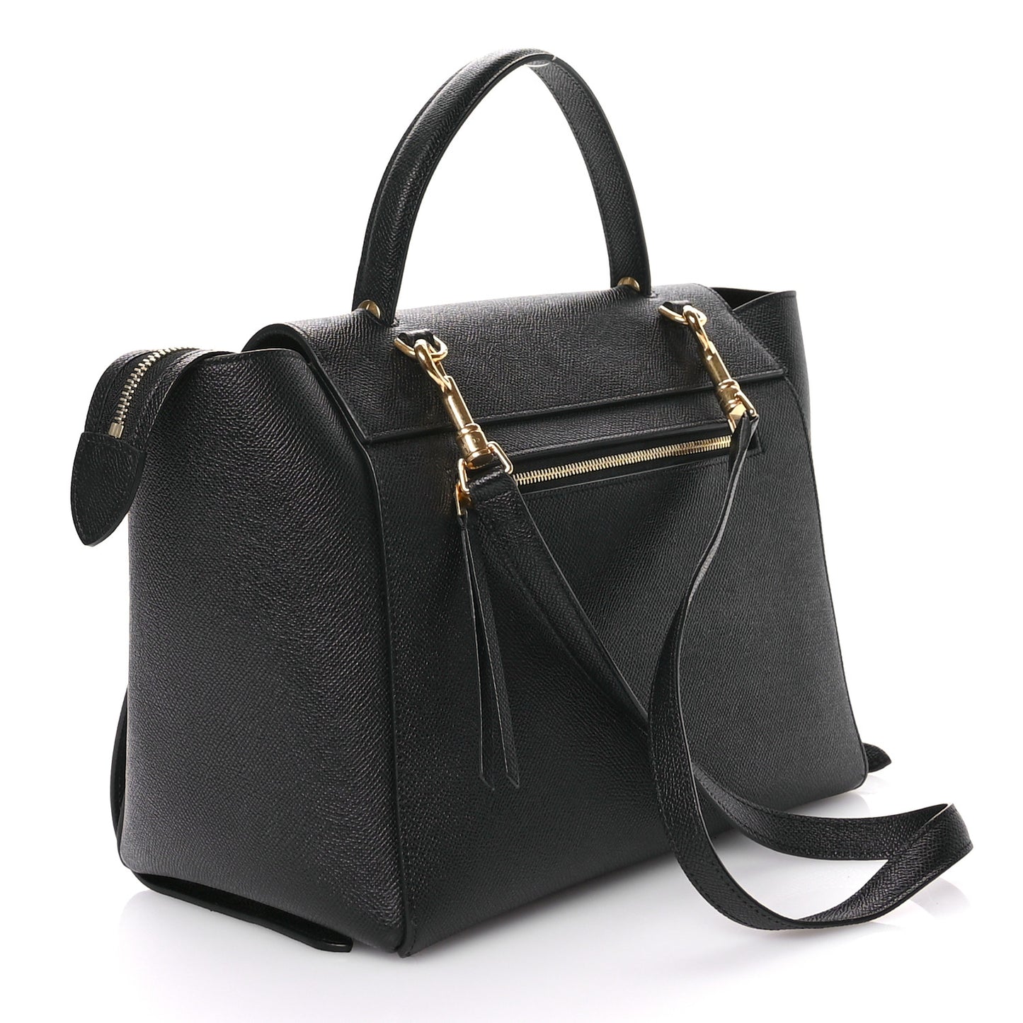 Grained Calfskin Mini Belt Bag Black