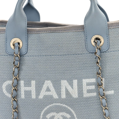 Chanel Mixed Fibers Small Deauville Tote Light Blue 5 of 13