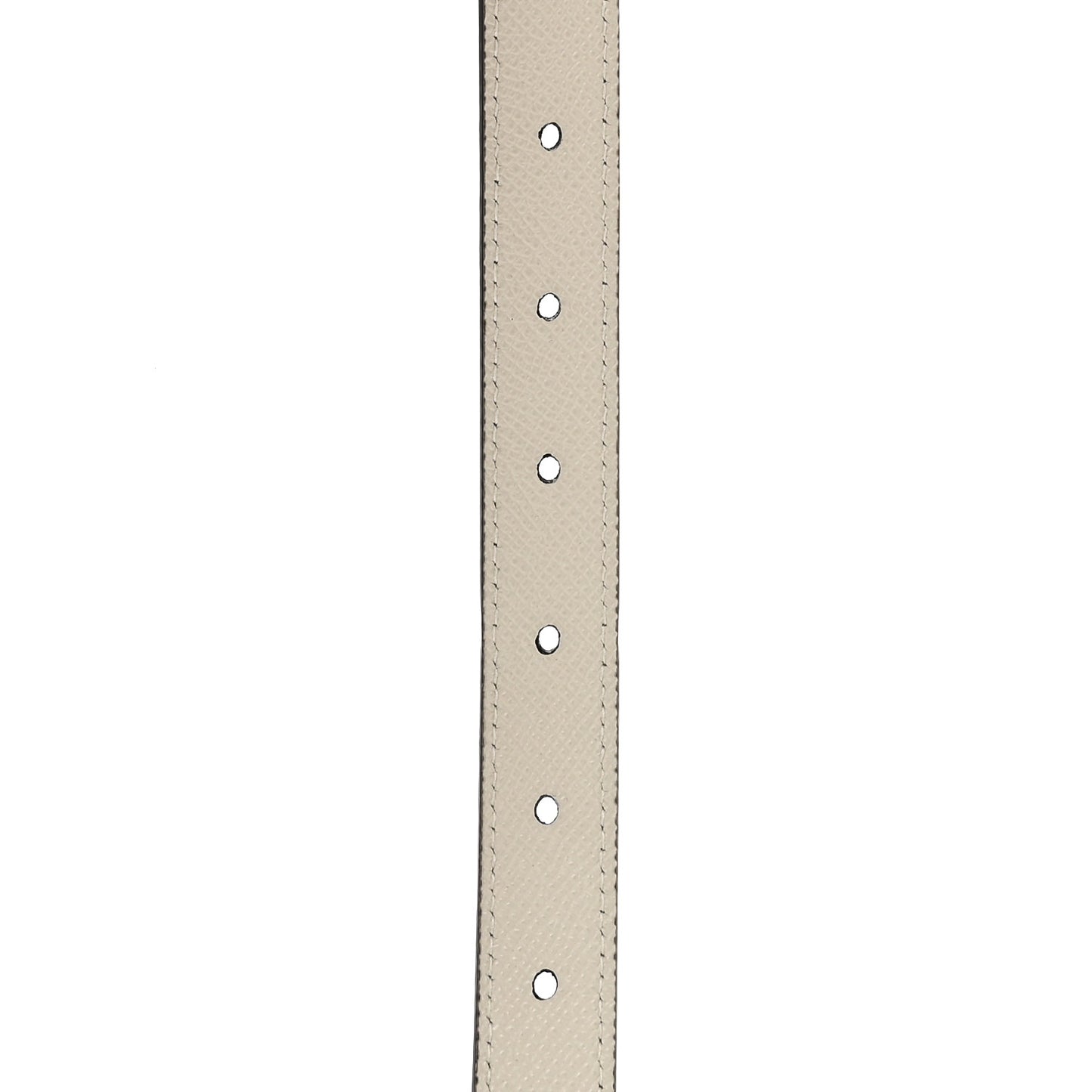 Grained Calfskin Saddle Adjustable Shoulder Strap White