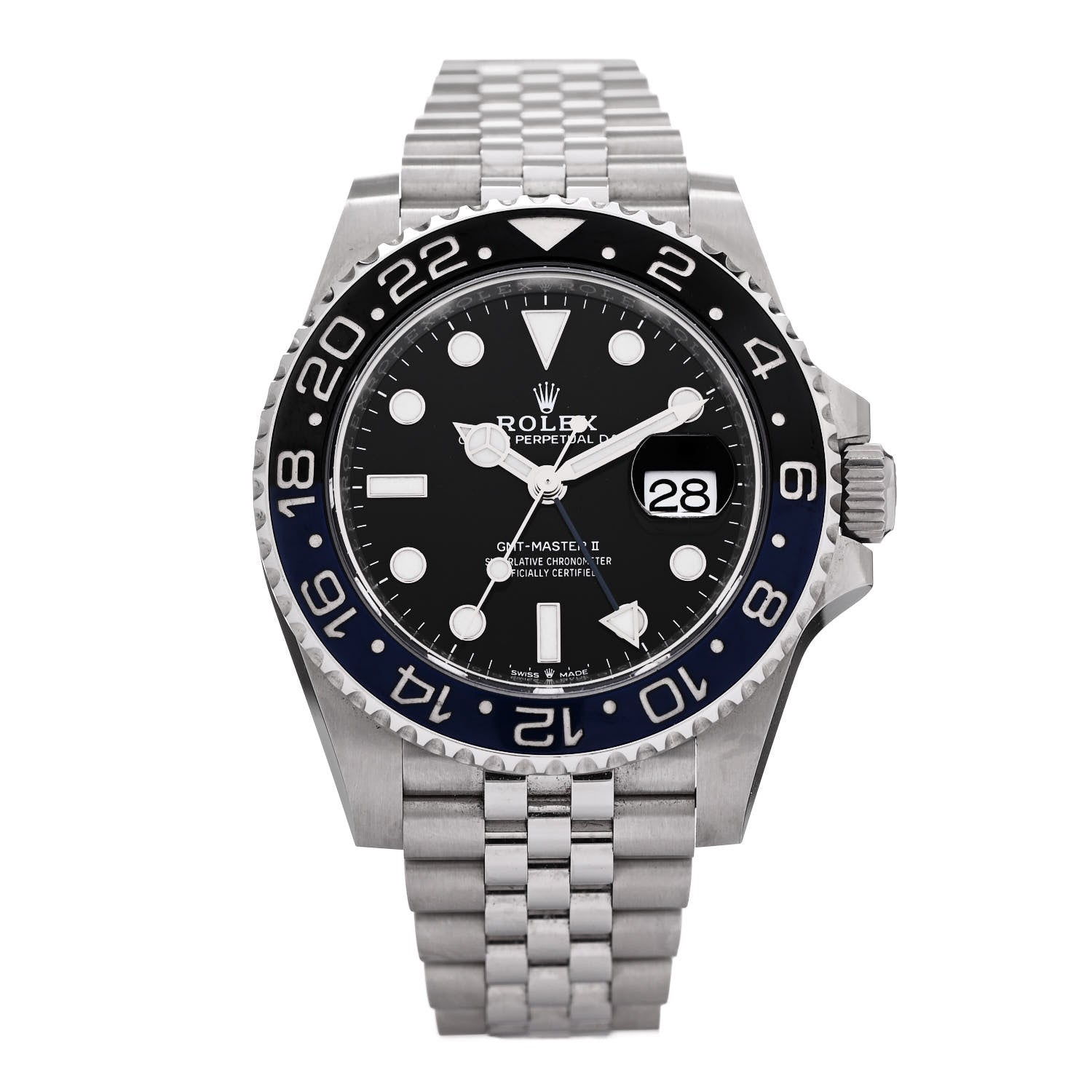 Rolex Stainless Steel 40mm Oyster Perpetual Date GMT Master Ⅱ Batgirl Watch 126710BLNR 1 of 4