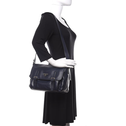Prada Soft Calf Messenger Bag Baltico 2 of 10