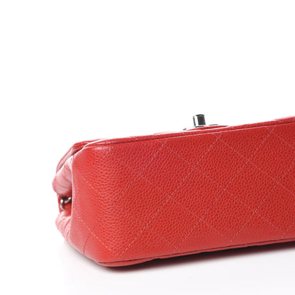 Chanel Caviar Quilted Mini Square Flap Red 8 of 9
