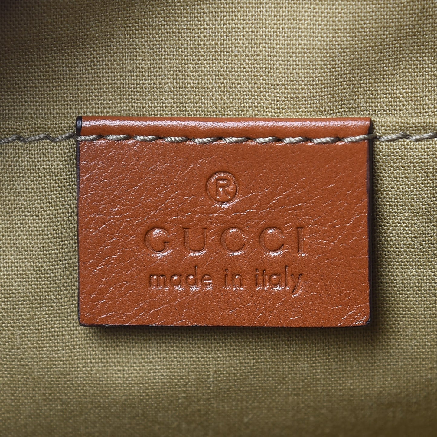 Vintage Canvas Web Shoulder Bag Sand Cuir