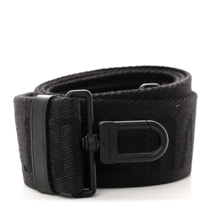 Louis Vuitton Jacquard Canvas Keepall Bandouliere Adjustable Shoulder Strap Black 1 of 4