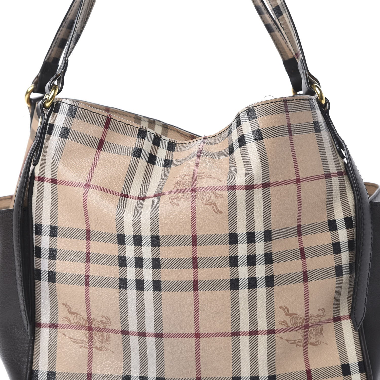 Burberry Haymarket Check Small Canterbury Tote Chocolate 8 of 19