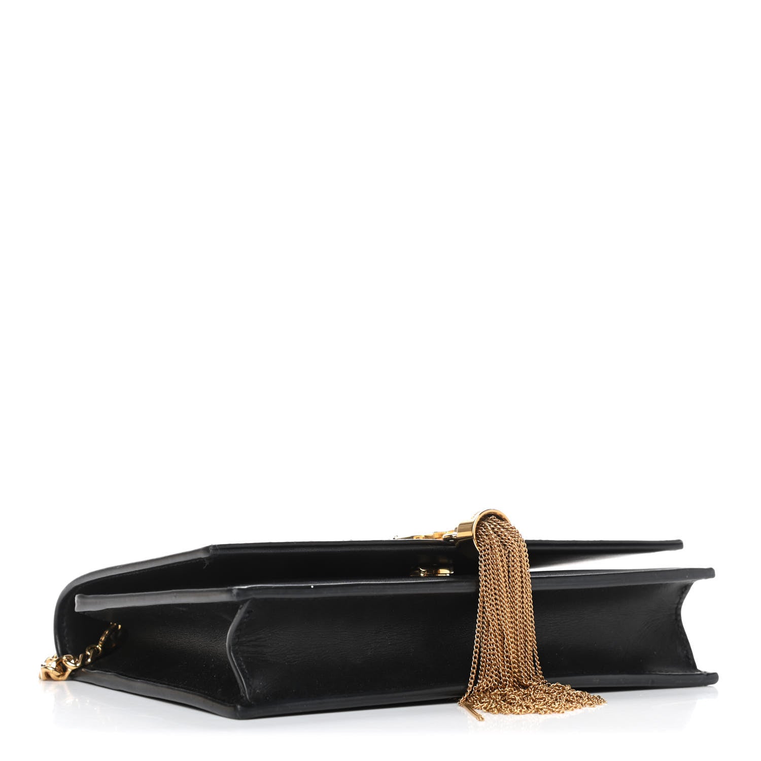Saint Laurent Smooth Calfskin Classic Monogram Kate Tassel Chain Wallet Black 3 of 4