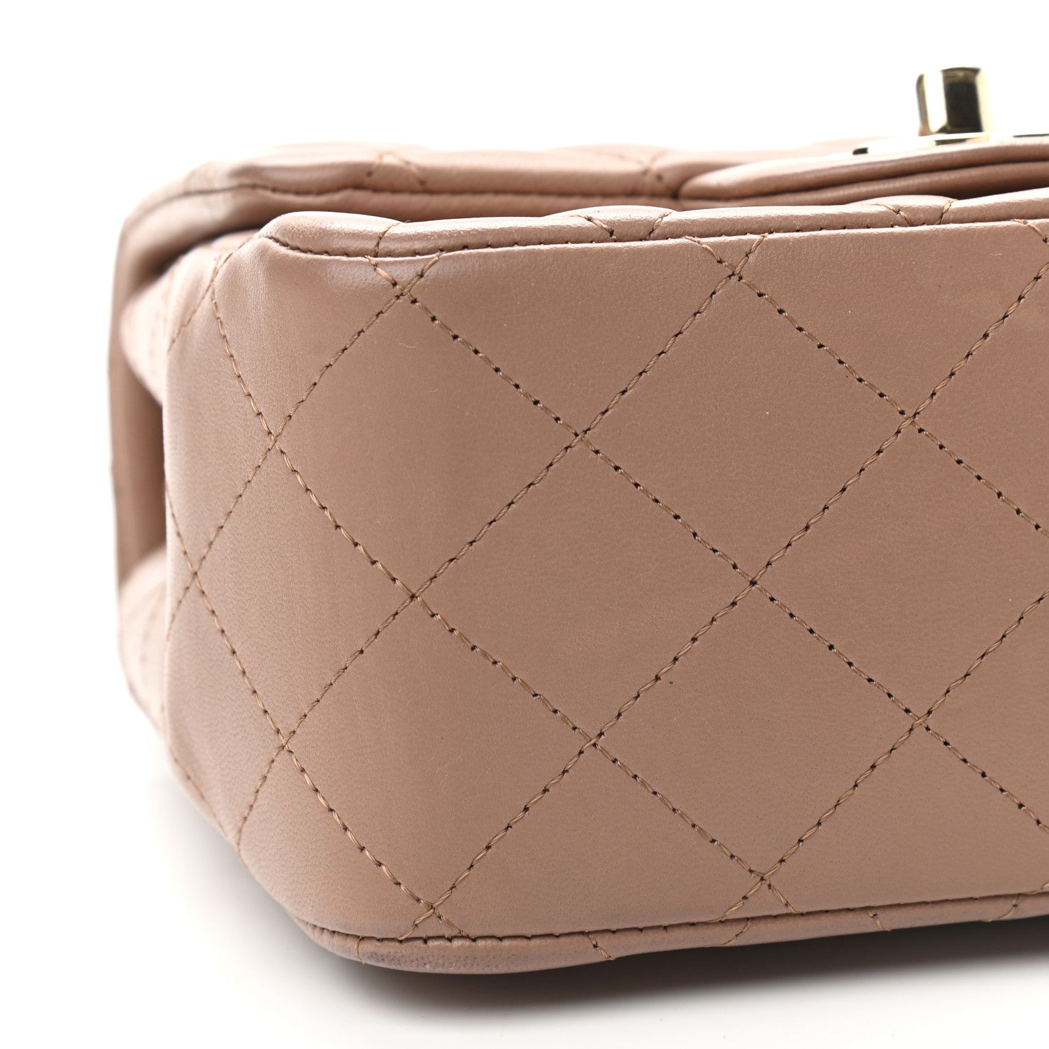 Chanel Lambskin Quilted Mini Square Flap Beige 8 of 10