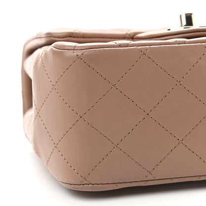 Chanel Lambskin Quilted Mini Square Flap Beige 8 of 10