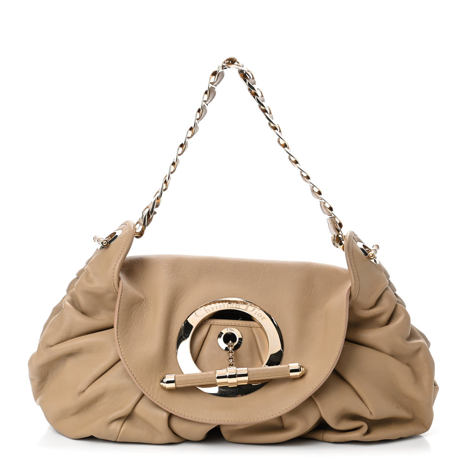 Christian Dior Lambskin Jazzclub Shoulder Bag Beige 1 of 4