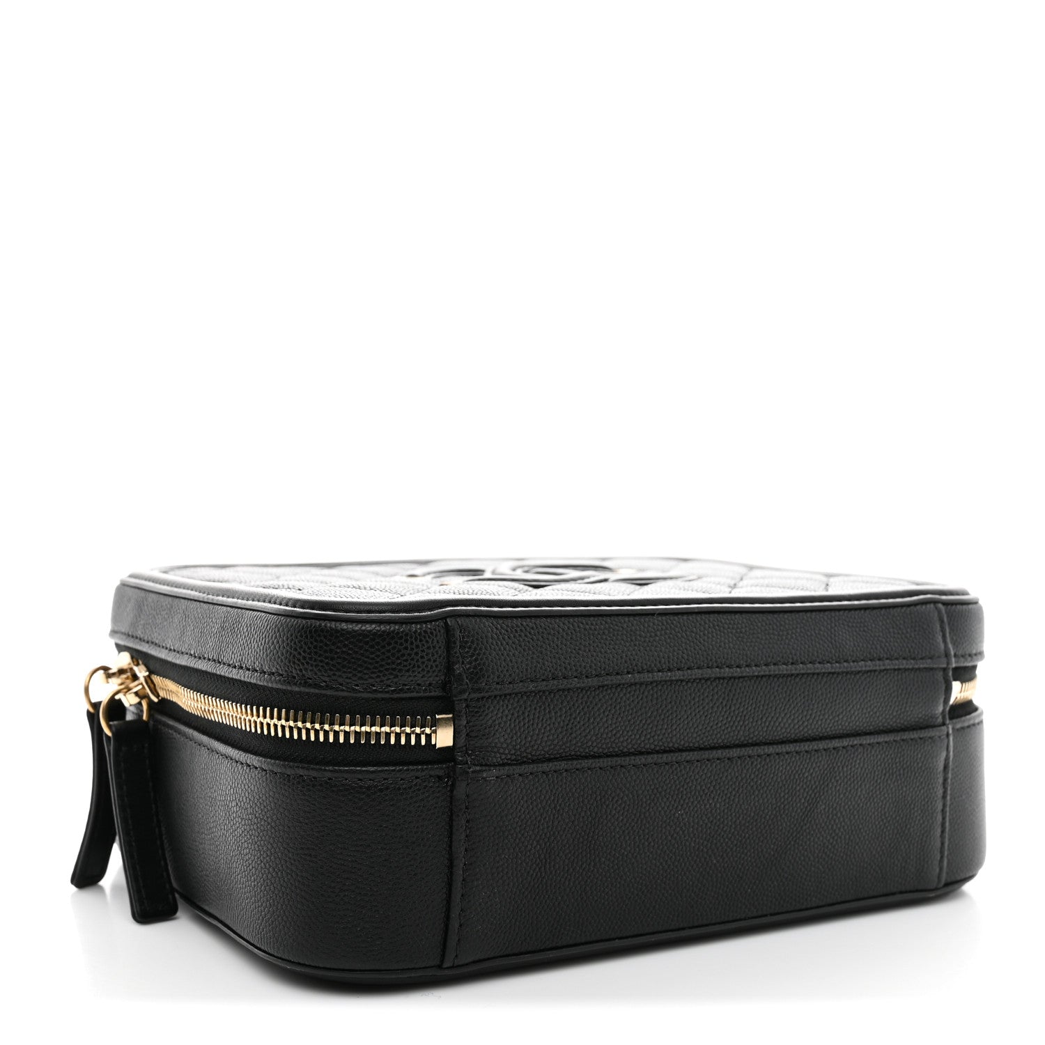 Chanel Caviar Quilted Medium CC Filigree Vanity Case Black 4 of 10