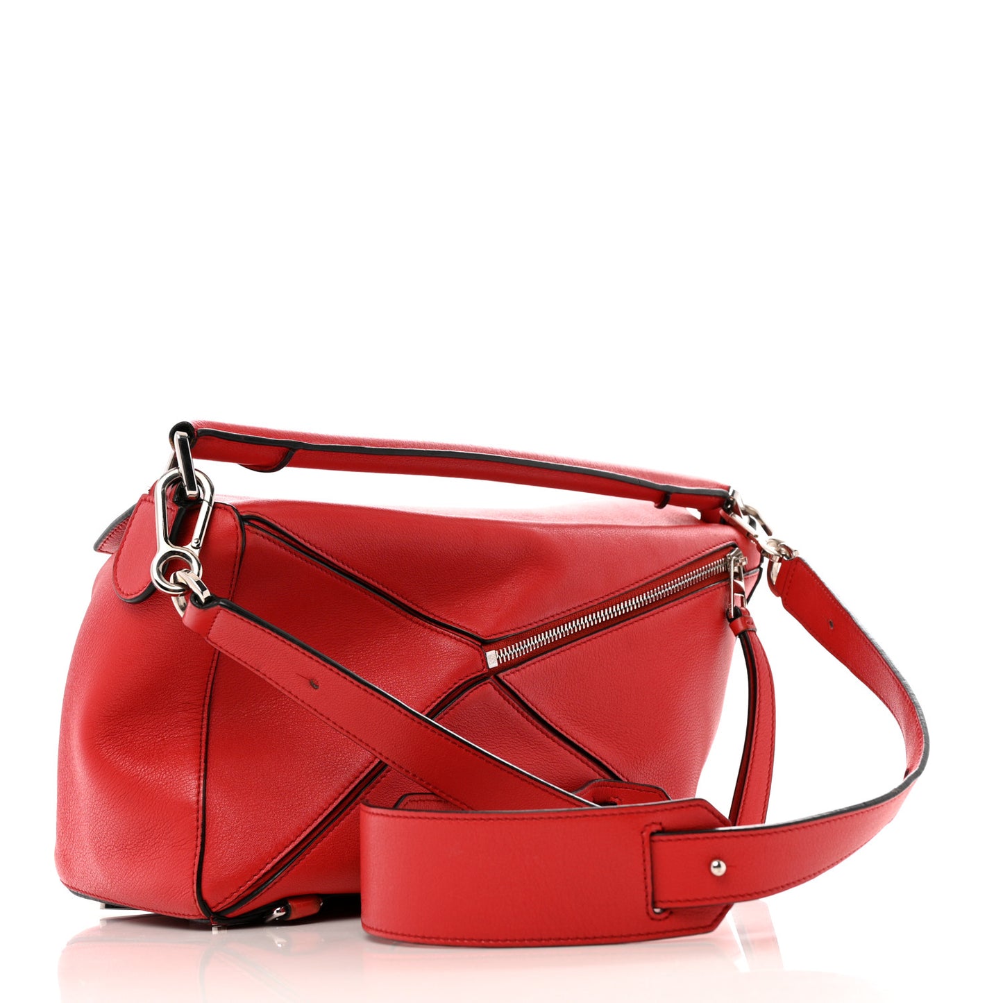 Calfskin Medium Puzzle Bag Scarlet