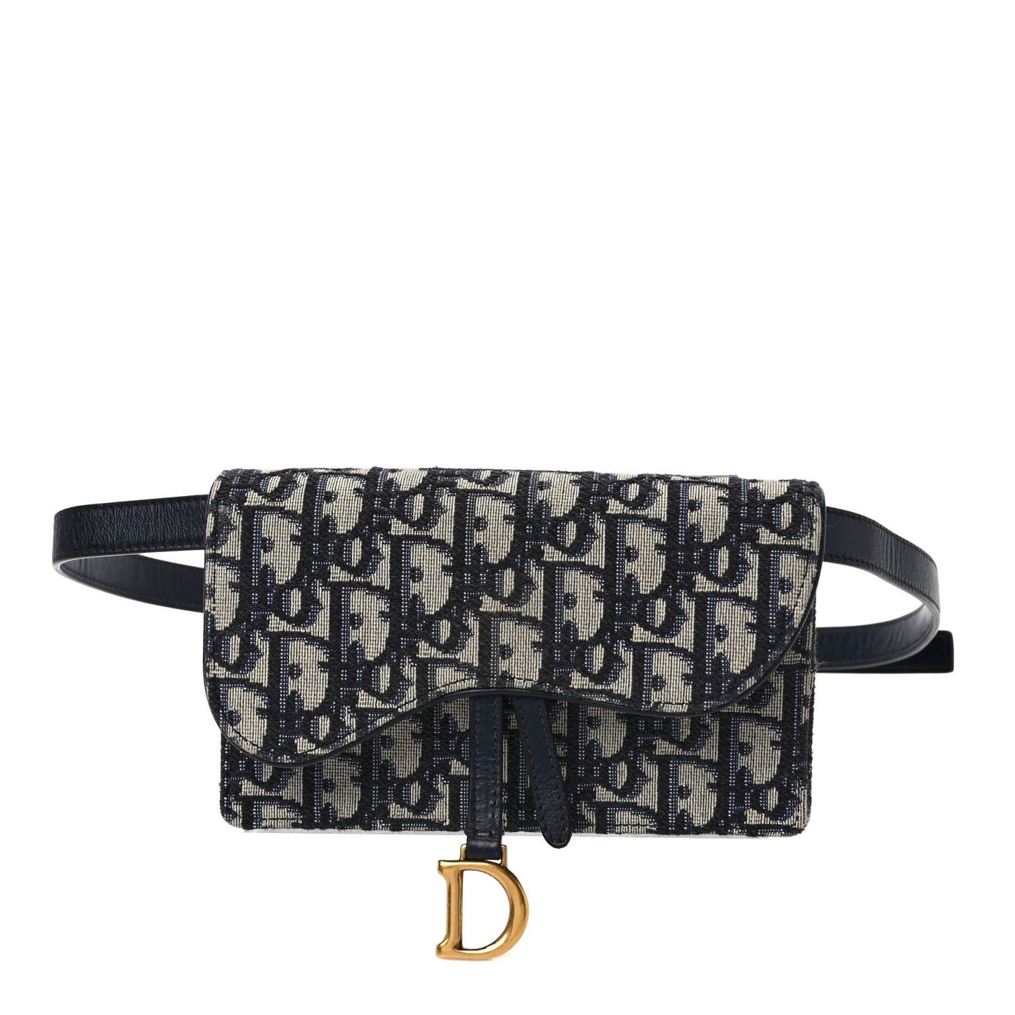 Oblique Saddle Belt Bag Blue