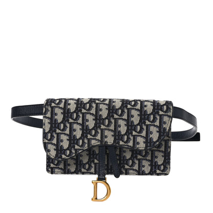 Christian Dior Oblique Saddle Belt Bag Blue 1 of 8