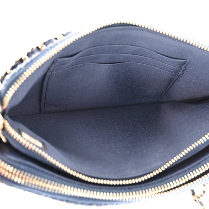 Chanel Canvas Small Deauville Clutch With Chain Blue 7 of 14