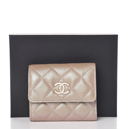 Chanel Iridescent Caviar Quilted Small Flap Wallet Beige 9 of 9