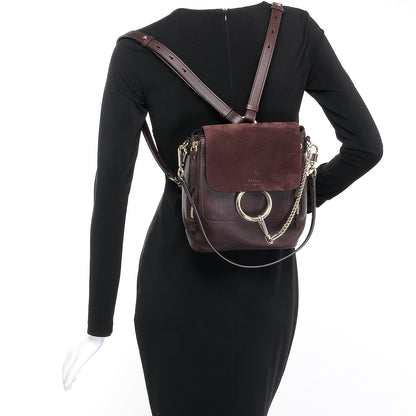 Chloe Suede Calfskin Small Faye Backpack Carbon Brown 2 of 7