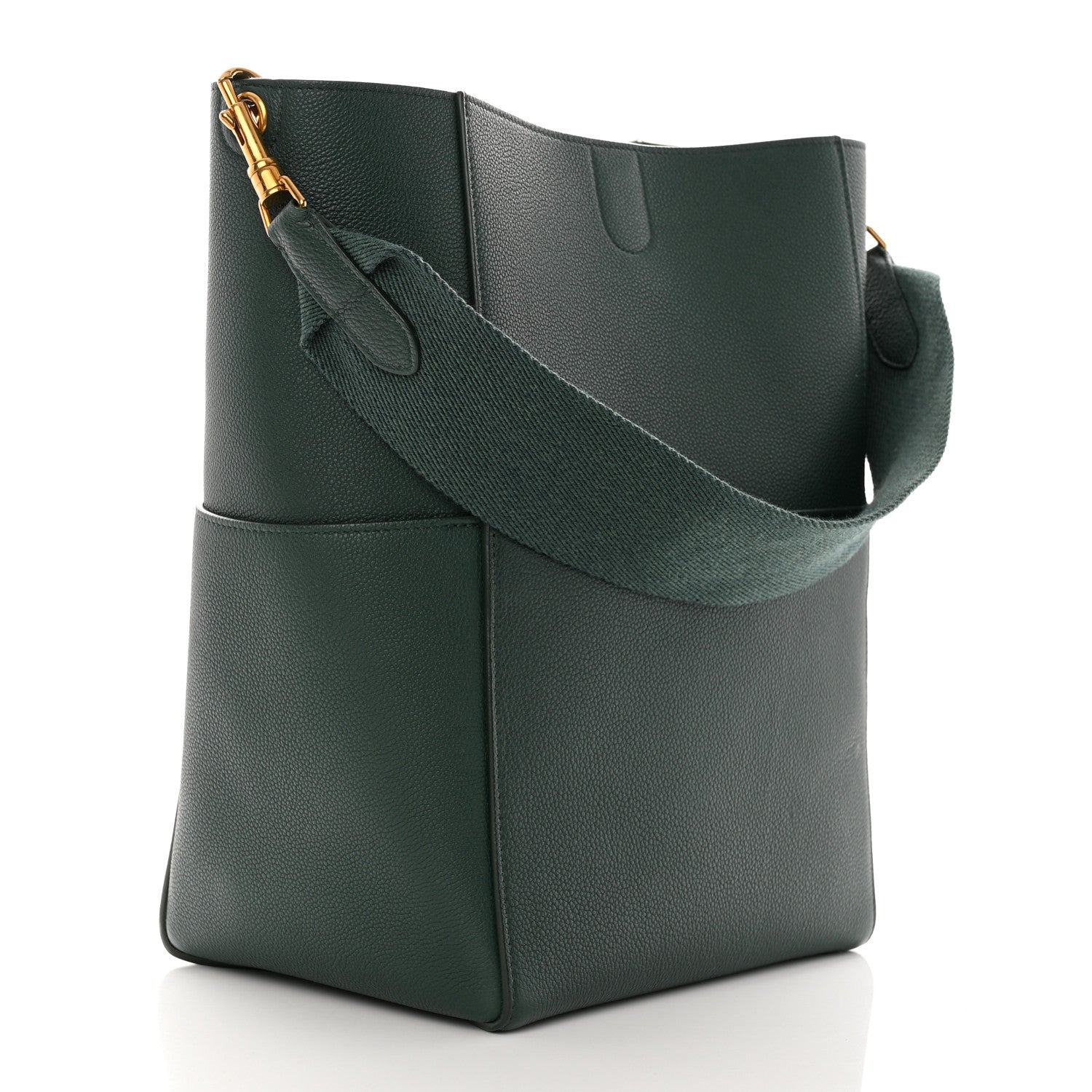 Celine Soft Grained Calfskin Sangle Bucket Bag Amazone 3 of 12
