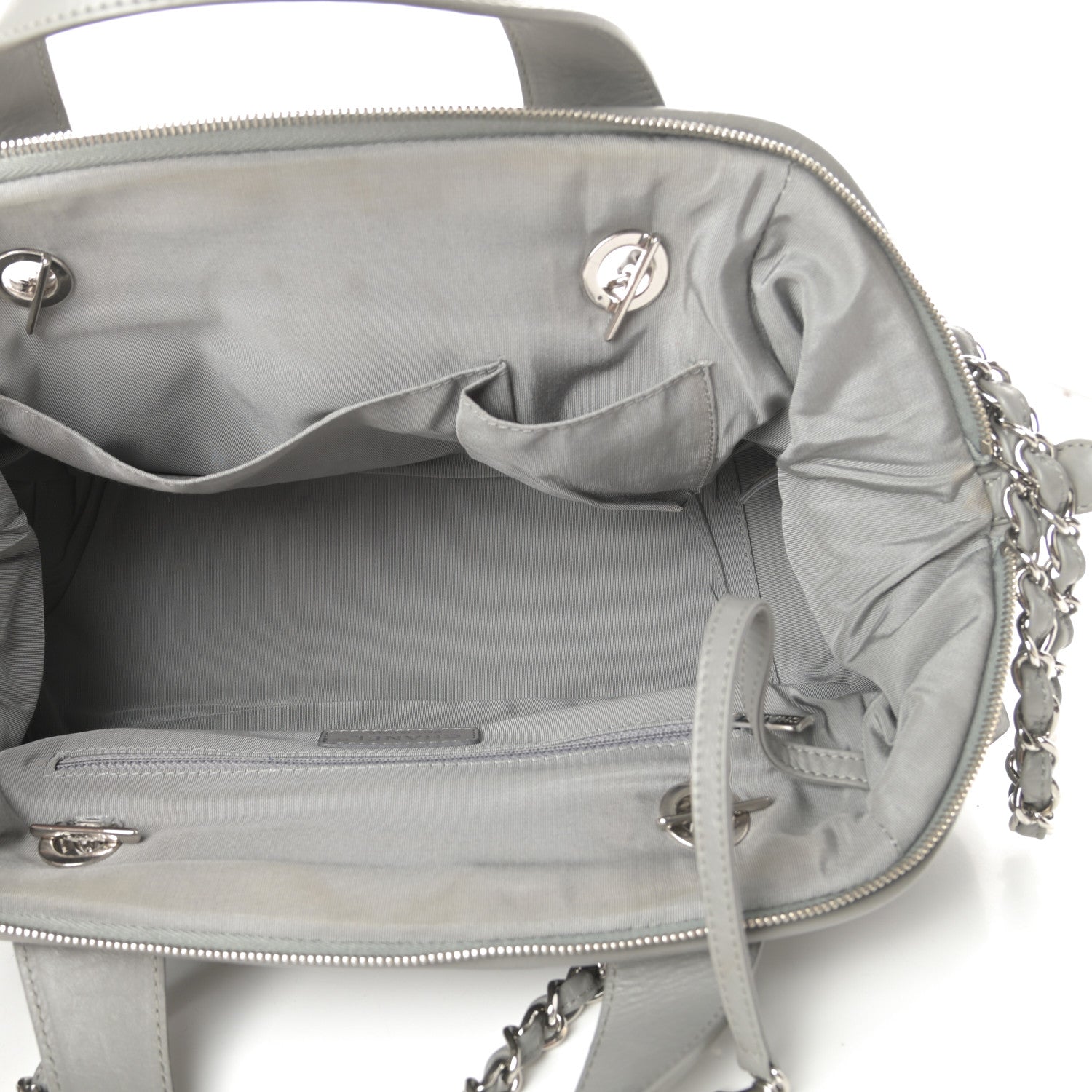 Chanel Calfskin Ultra Stitch Bowler Grey 5 of 14