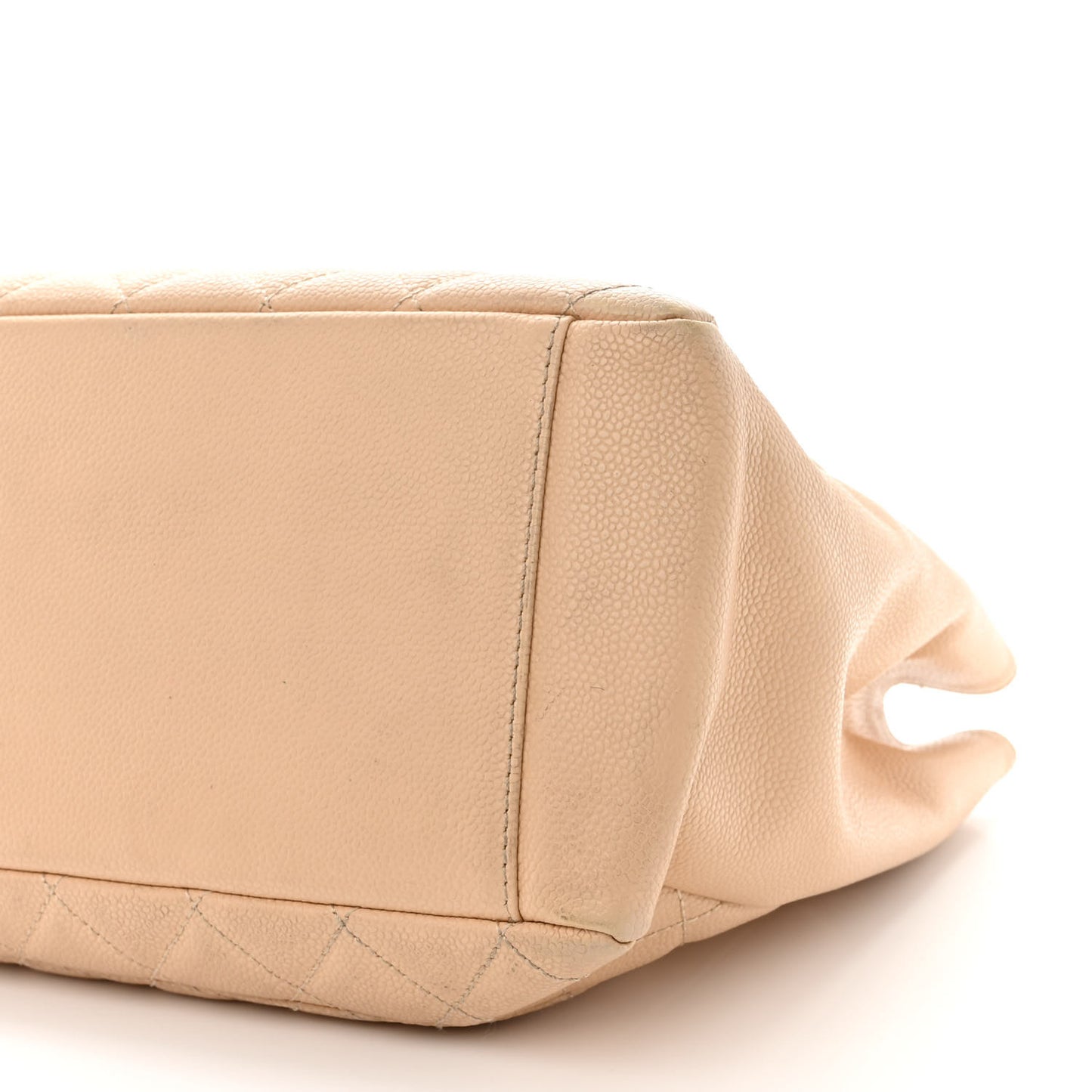 Caviar Quilted Grand Shopping Tote GST Beige Clair