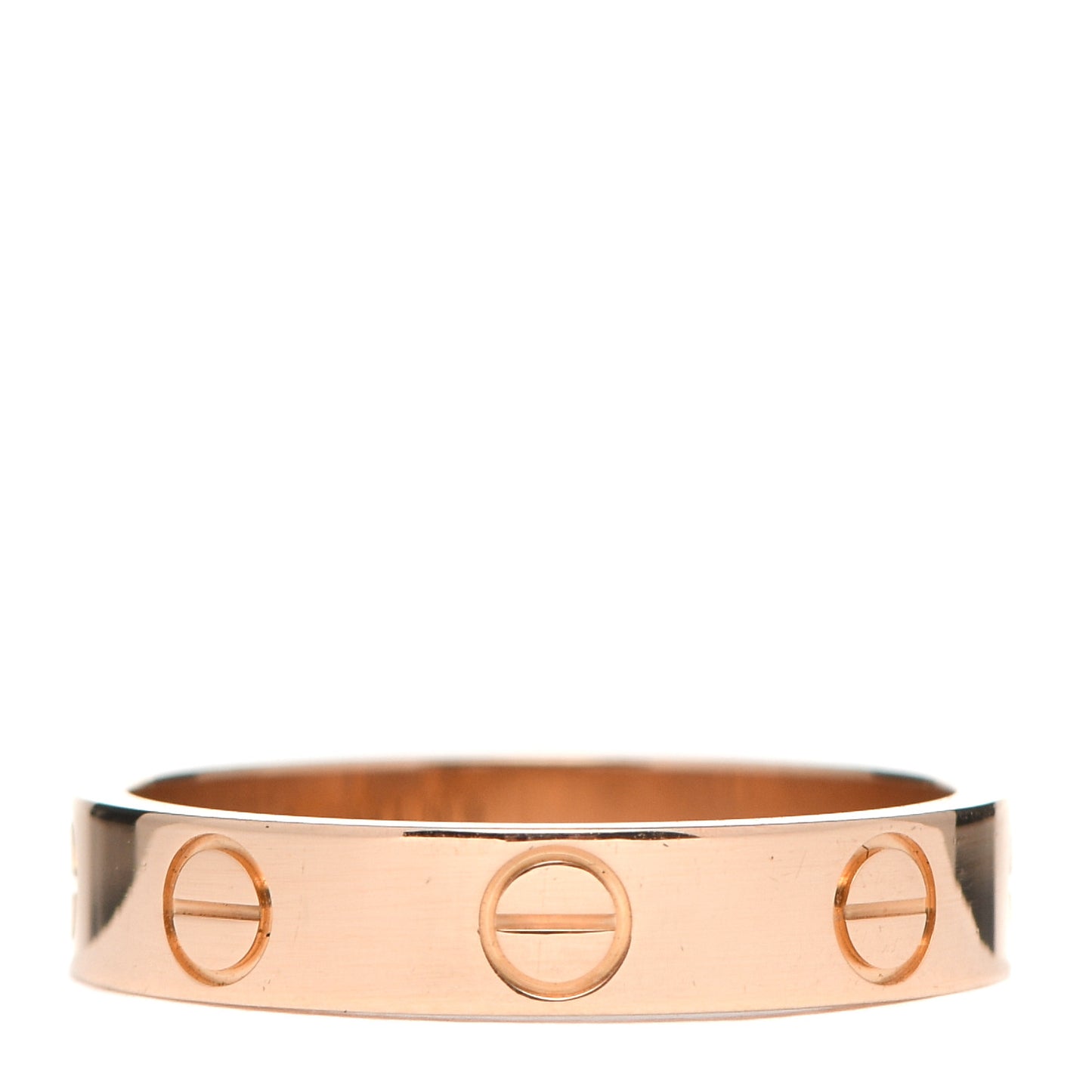 18K Pink Gold 3.5mm LOVE Wedding Band Ring 50 5.25
