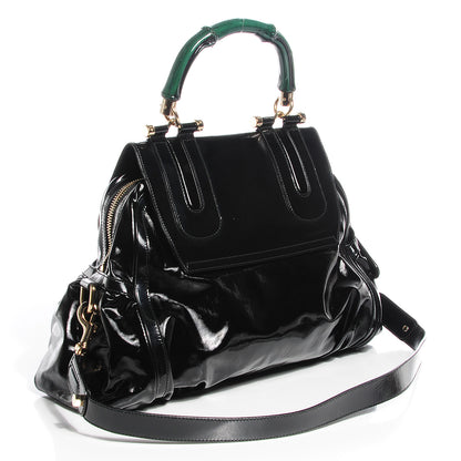 Gucci Dialux Large Pop Bamboo Top Handle Tote Black 3 of 7