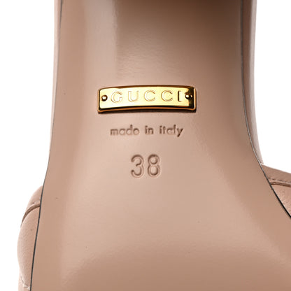 Gucci Nappa Matelasse GG Marmont 55mm Slide Sandals 38 Skin Rose 6 of 10