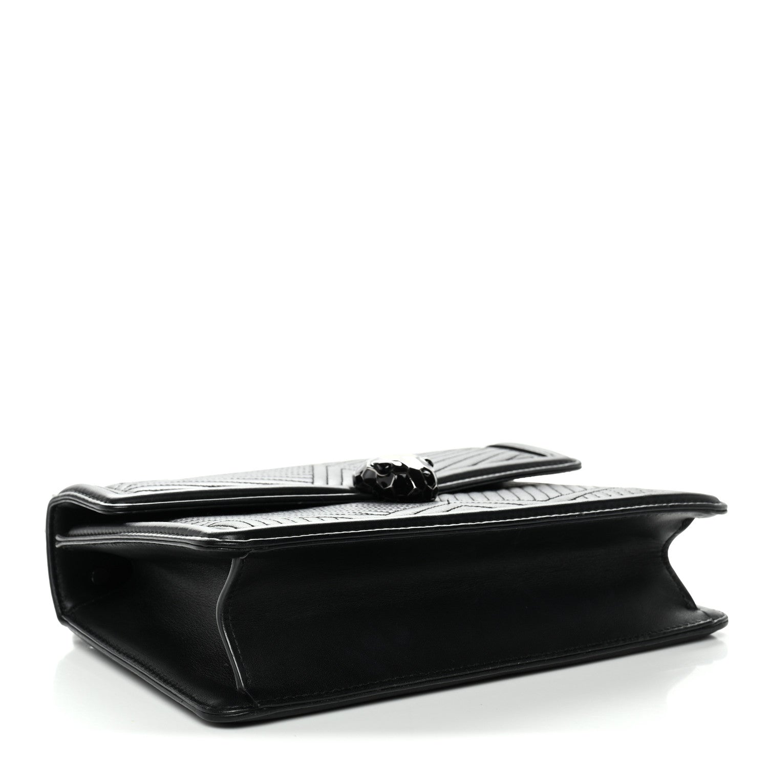 Bulgari Quilted Nappa Smooth Calfskin Serpenti Forever Diamond Blast Shoulder Bag Black 5 of 10