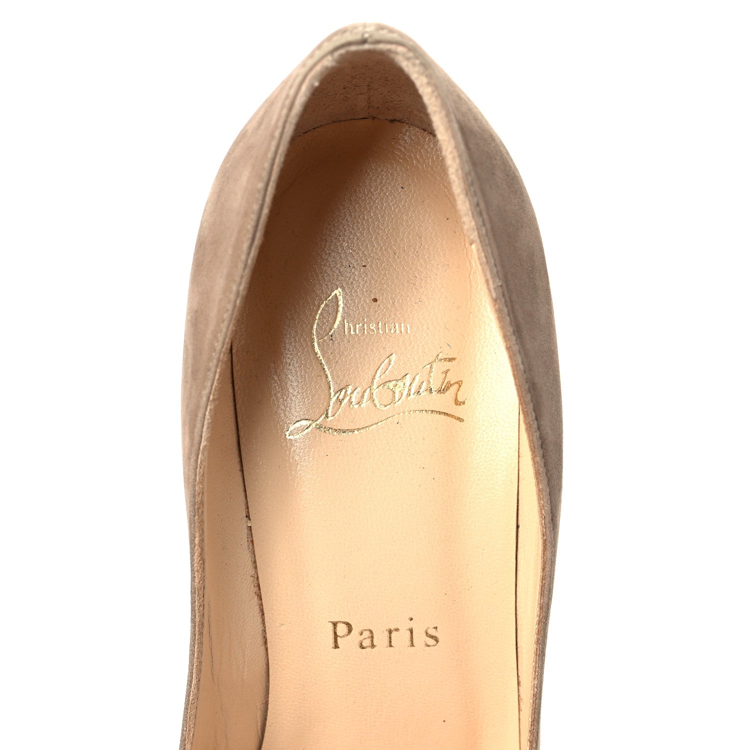 Christian Louboutin Suede Pigalle Follies 100 Pumps 37 Fennec 7 of 9
