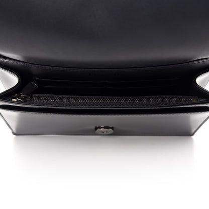 Christian Dior Metallic Patent Micro-Cannage Diorama Wallet on Chain Pouch Onyx Black 5 of 10