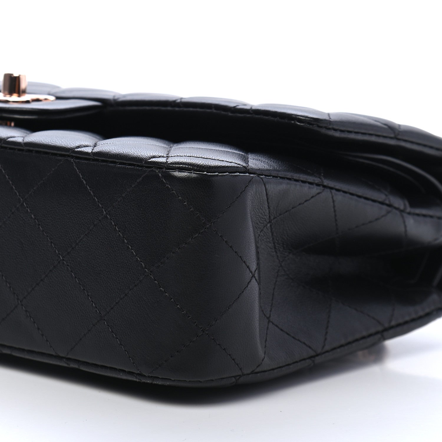 Chanel Lambskin Quilted Medium Double Flap Black 9 of 9