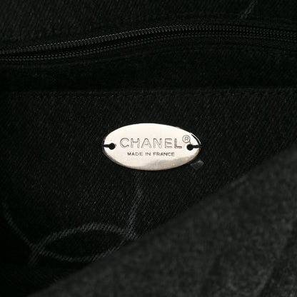 Chanel Denim Quilted CC Print Medium Single Flap Black 8 of 11