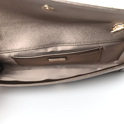 Versace Metallic Lambskin Couture Chain Clutch Bronze 5 of 9