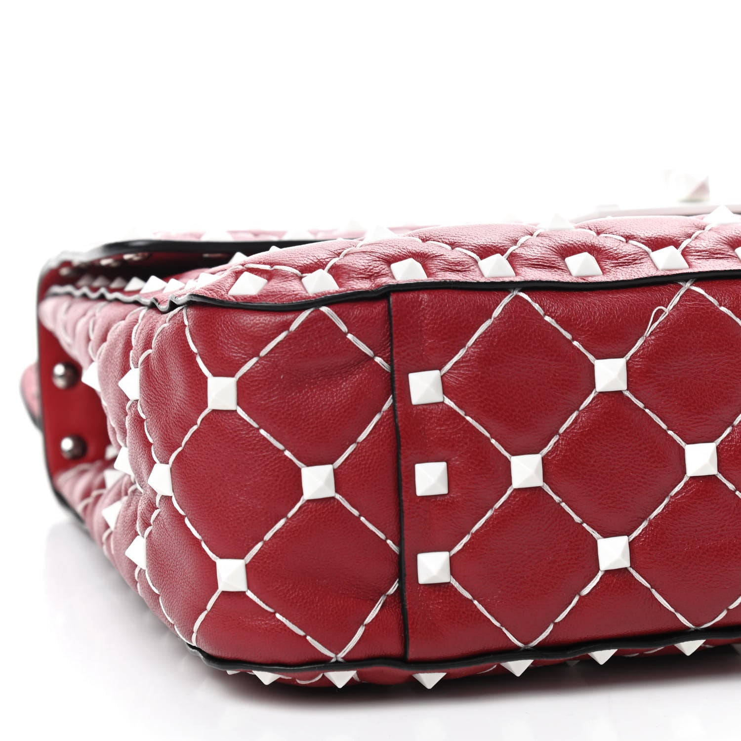 Valentino Garavani Lambskin Medium Free Rockstud Spike Shoulder Bag Rosso Valentino 6 of 8