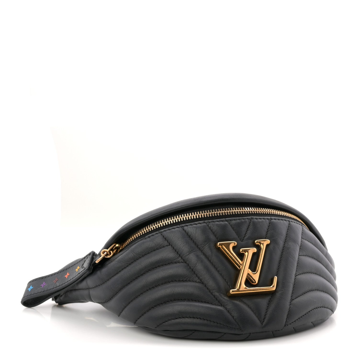 Louis Vuitton Calfskin Quilted New Wave Bumbag Black 4 of 9