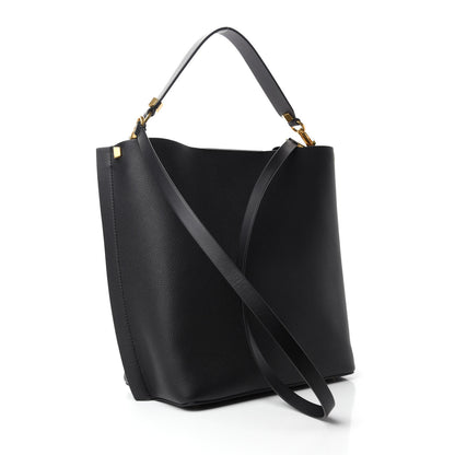 Valentino Garavani Grainy Calfskin Escape Hobo Bag Black 4 of 10