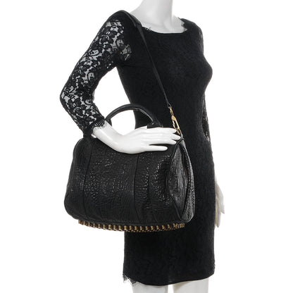 Alexander Wang Leather Rocco Duffel Black With Antique Brass Hardware 2 of 8