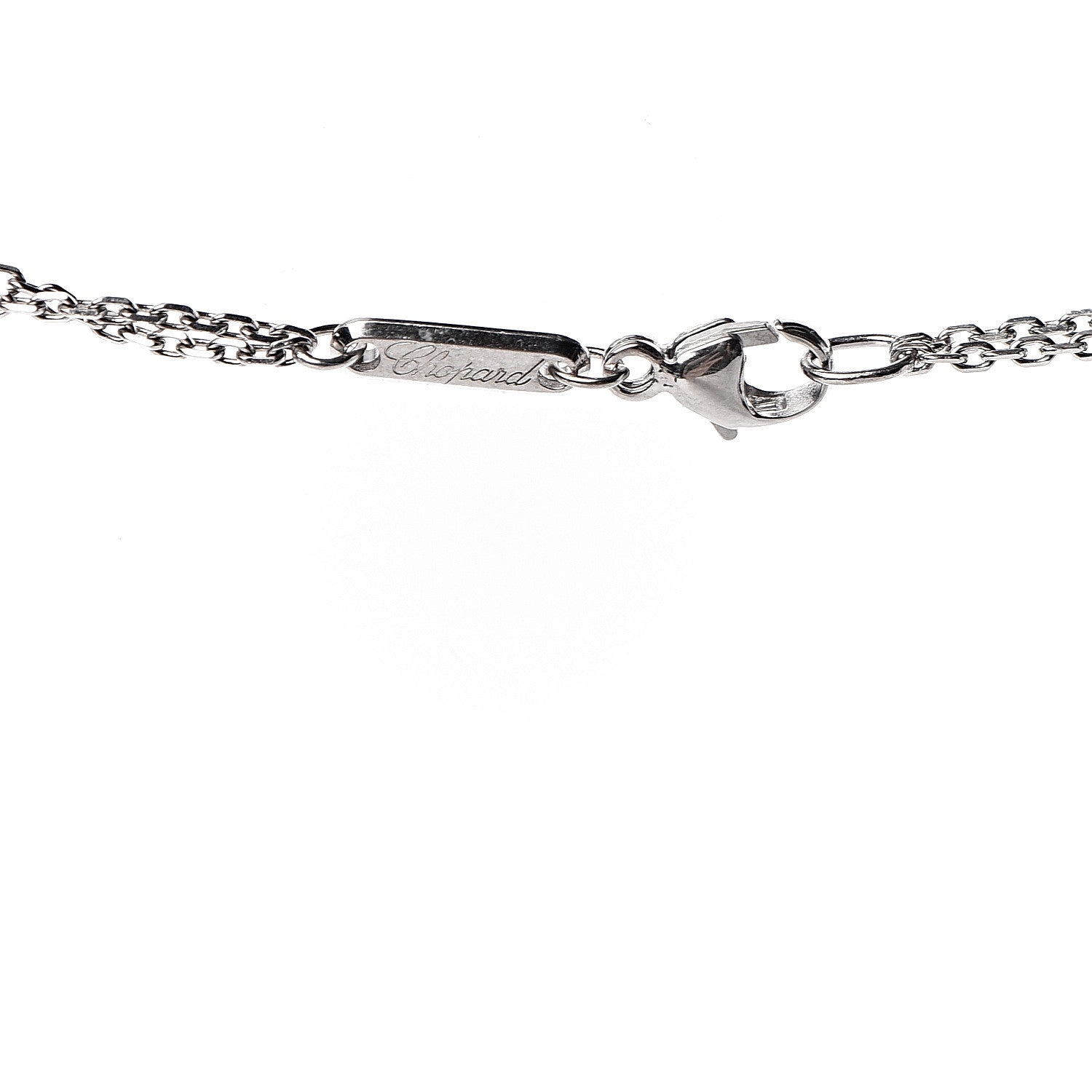 Chopard 18K White Gold Diamond Happy Spirit Pendant Necklace 5 of 7