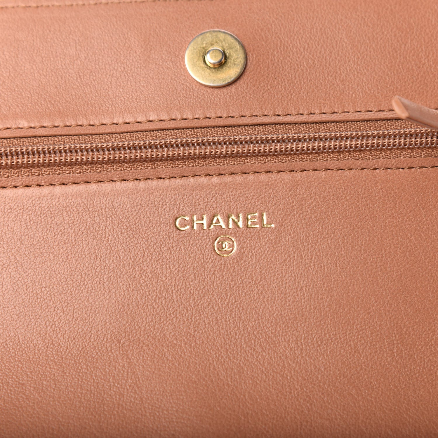 Chanel Lambskin Quilted 19 Wallet On Chain WOC Brown 8 of 10