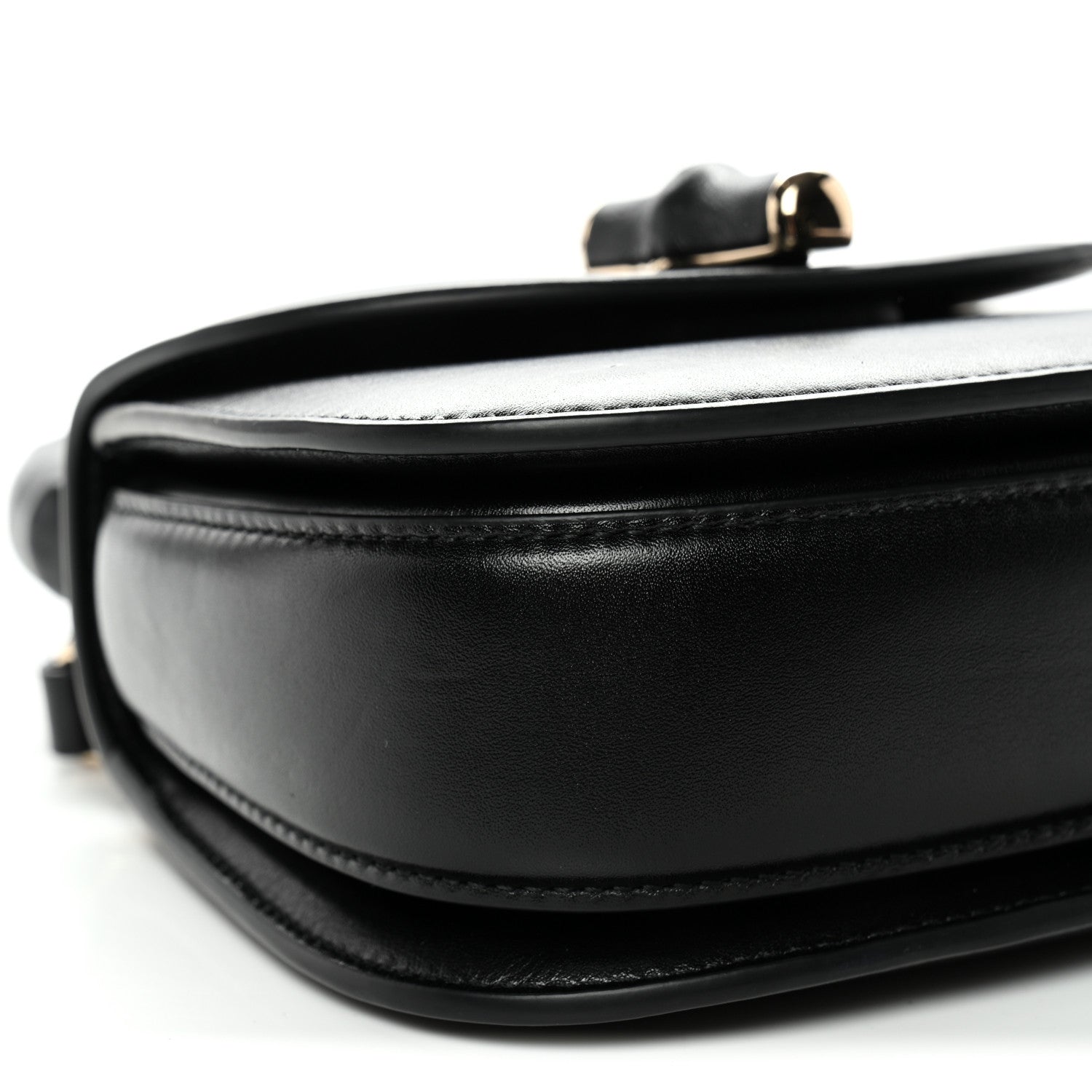 Gucci Boarded Dyana Lux Calfskin Web Monochrome Mini Bamboo 1947 Top Handle Bag Black 10 of 14